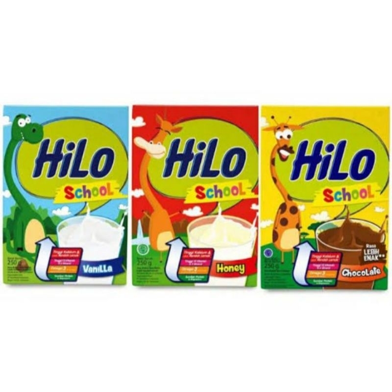 

Susu Hilo School Vanila Coklat Madu Isi 250gram