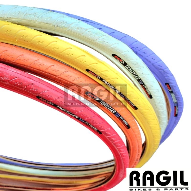 BAN LUAR SEPEDA 26 x 1.15 CST TRAVELLER 26x1.15 MERAH ORANYE KUNING PUTIH UNGU MTB FEDERAL HYBRID