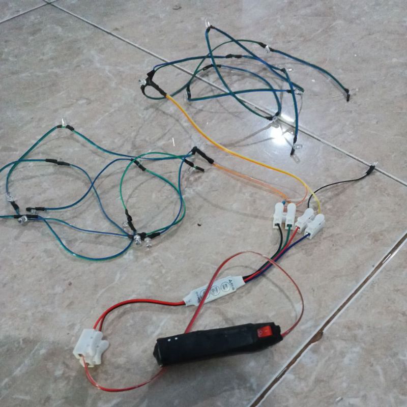 set lampu layangan+batrai cas+ LED controller