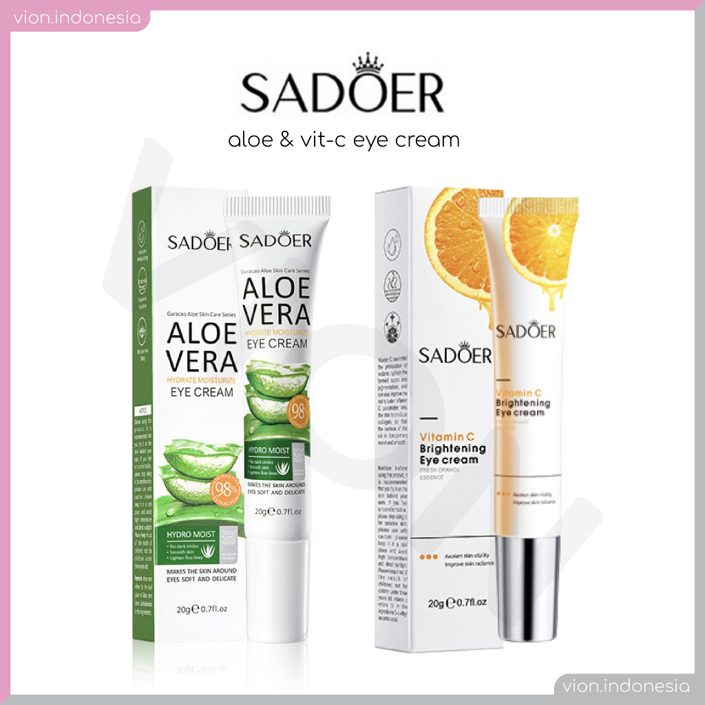 SADOER Brightening Eye Cream Vitamin C  Krim Mata Panda Kantung Mata 20g SR010