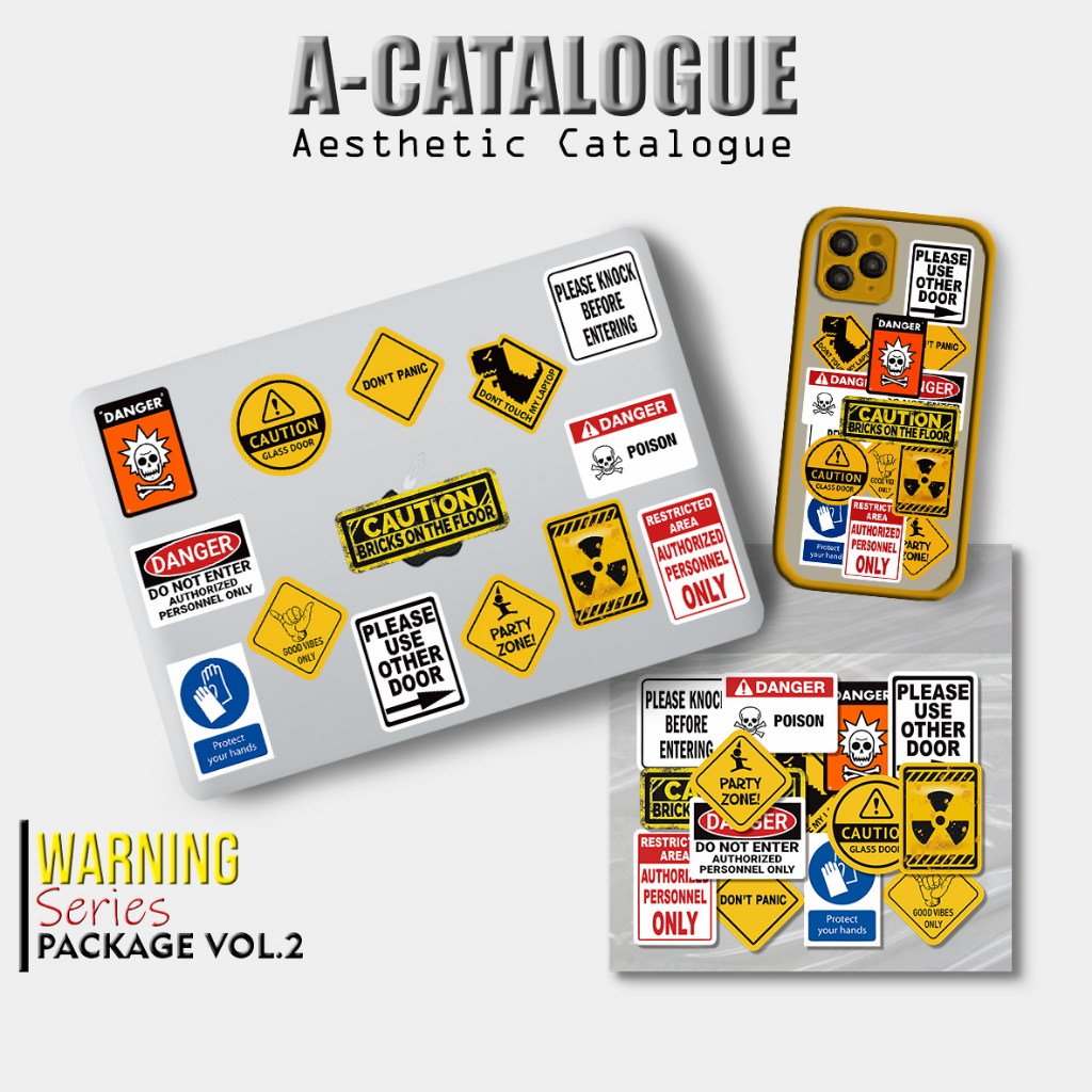 

Sticker Aesthetic Skin Laptop Garskin Case Handphone Tumblr Bujo Skateboard Decal || WARNING VOL.2