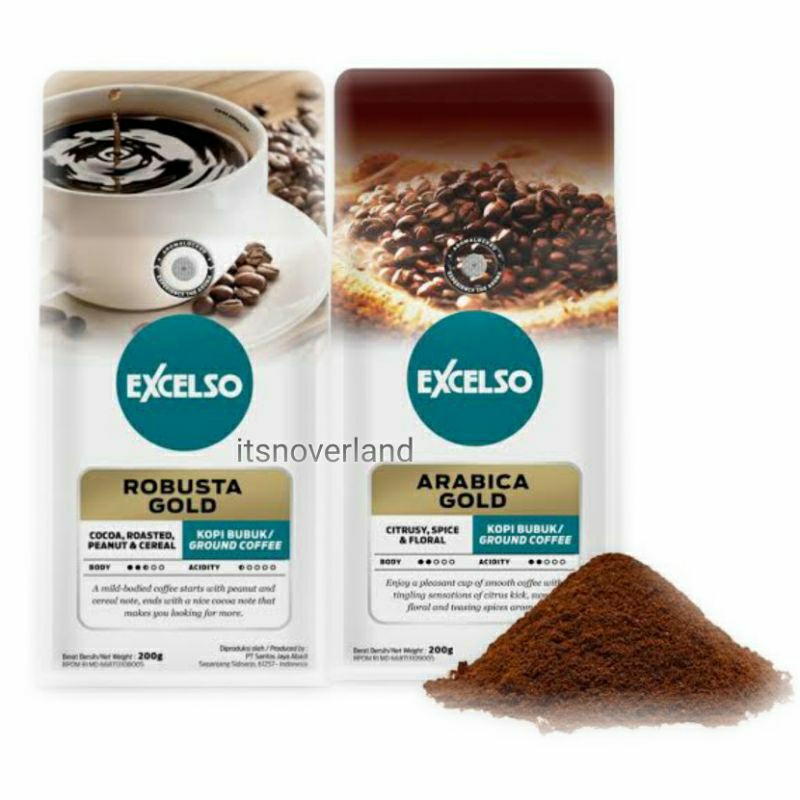 

EXCELSO Kopi Robusta / Arabica Gold bubuk 100 - 200 gr