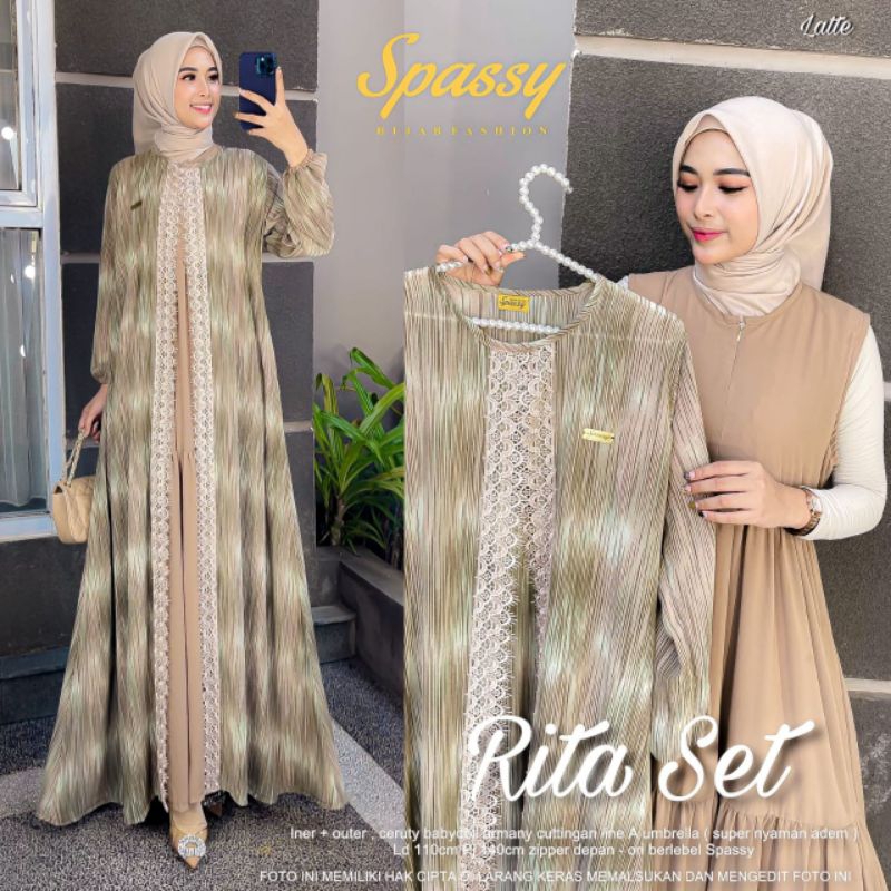 RITA SET | PAKAIAN WANITA DRESS GAMIS SET | BY SPASSY
