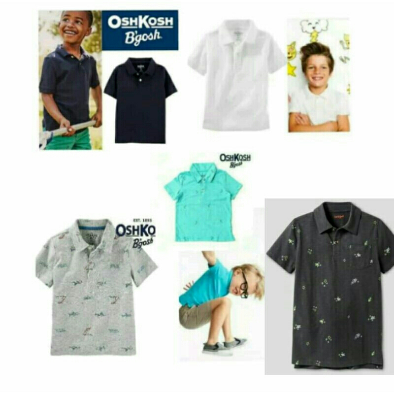baju anak cowok kaos krah oshkosh keren murah, atasan anak cowok oshkosh
