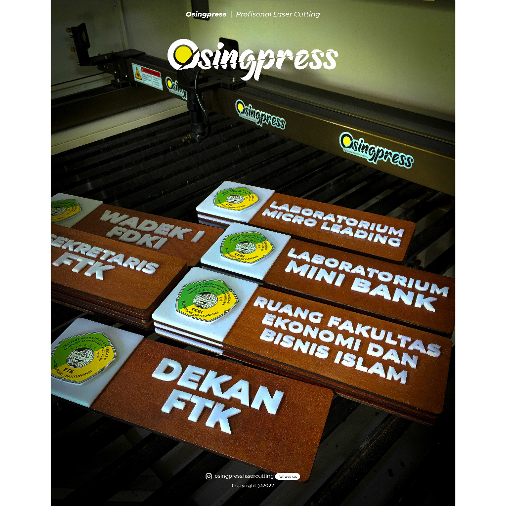 

Papan Nama Ruangan / Sign Label / Sign Board Acrylic + Plywood