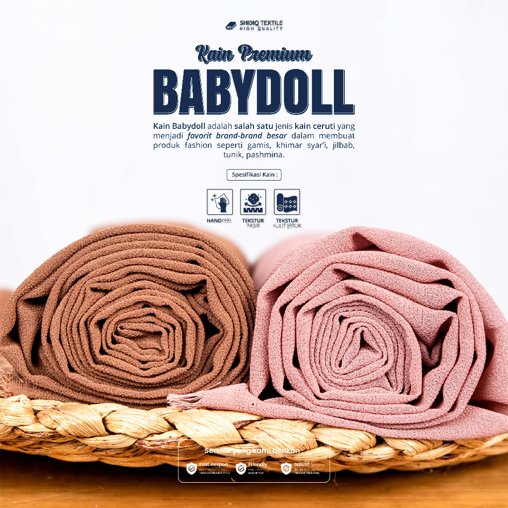 Kain Ceruty Babydoll Armani ( Harga Per 0.5 Meter )