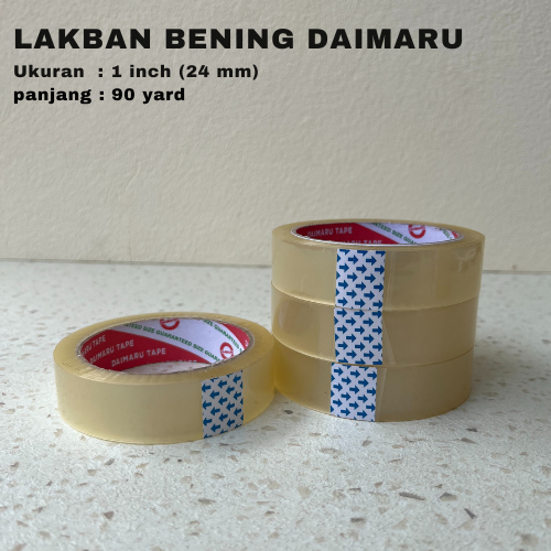 

Lakban Daimaru Tape Isolasi Bening 1 inch (24 mm) - 90 Yard