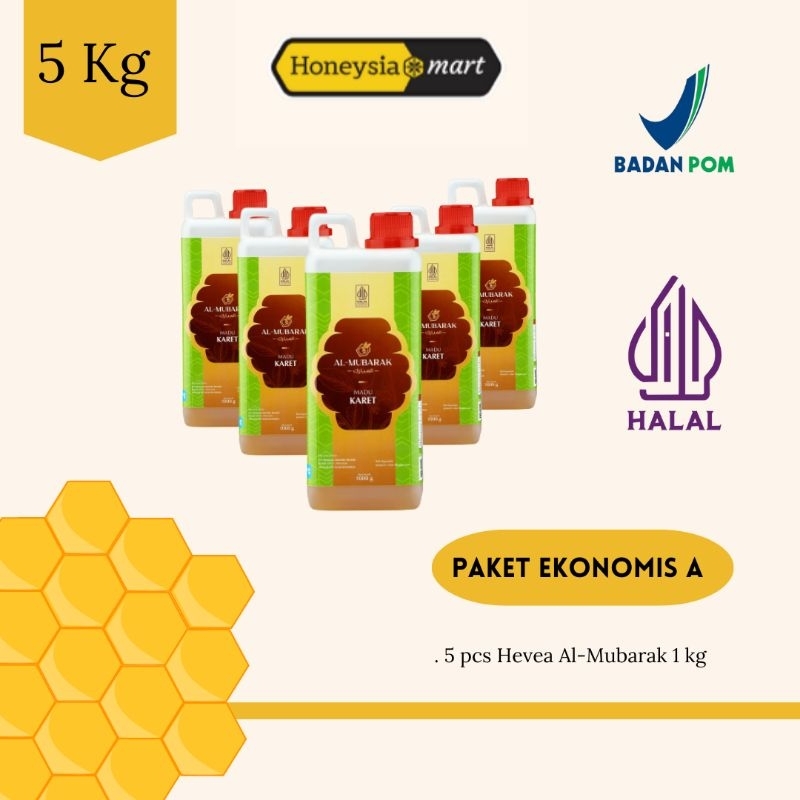 

PAKET MANIS A Madu Al Mubarak Hevea / Karet 1kg 5 Pcs
