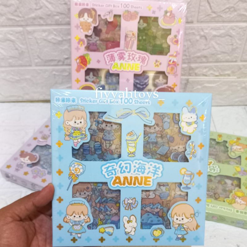 

Mainan stiker tempel isi 100 / stiker gift box 100 lembar