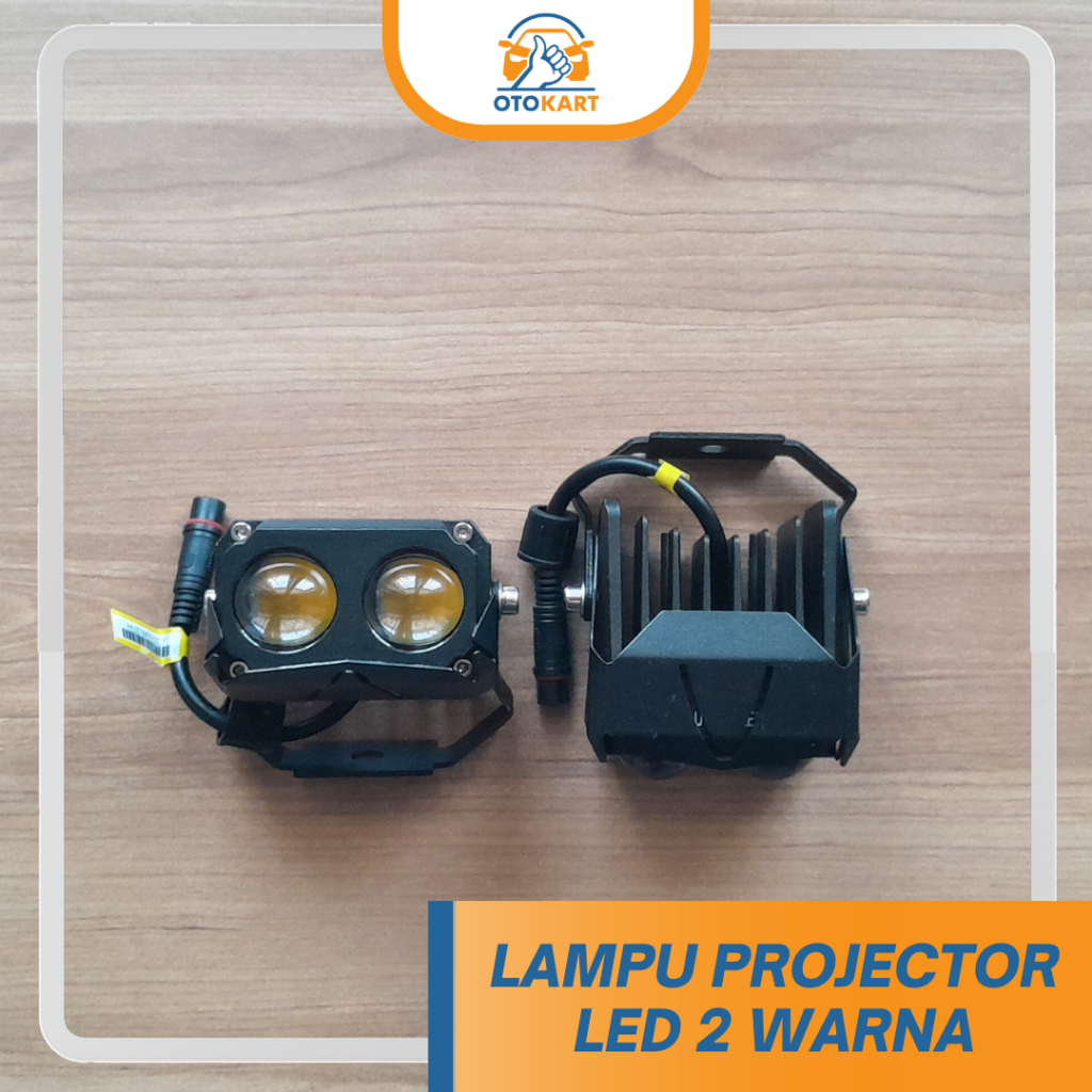 Lampu Projector LED 2Mata / Mini Projie 2 Lens / Lampu Sorot 2 Warna