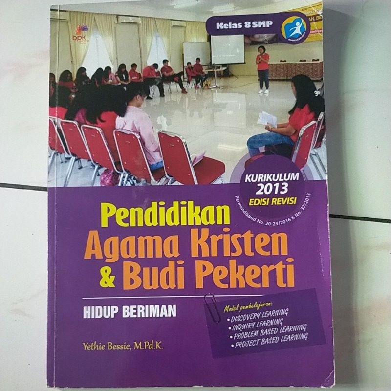 Buku Agama kelas 8 SMP/ Pendidikan Agama Kristen & Budi Pekerti / Agama Kristen kelas 2 SMP / Agama 