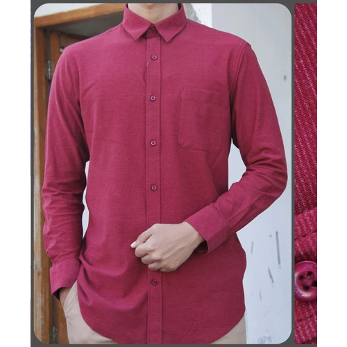 Kemeja Kerja Pria Formal STANLEY ADAMS Reguler Fit Maroon Lengan Panjang 01  | Eazy Move | Hem Pria 