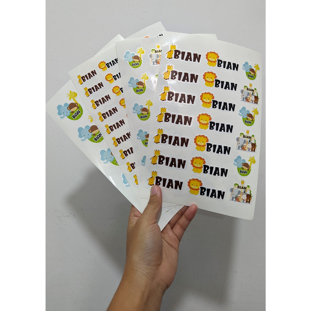 

Paket Stiker Nama Anak Bahan Vinil Anti Air High Quality