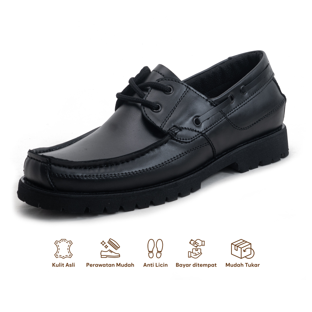 Sepatu Pria Pantofel Formal Fordza Kahale Sepatu Kerja Kulit Asli