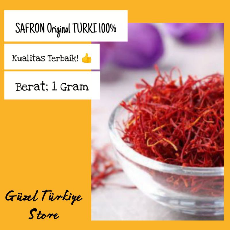 

SAFRON ORIGINAL TURKI 100% 1 Gram