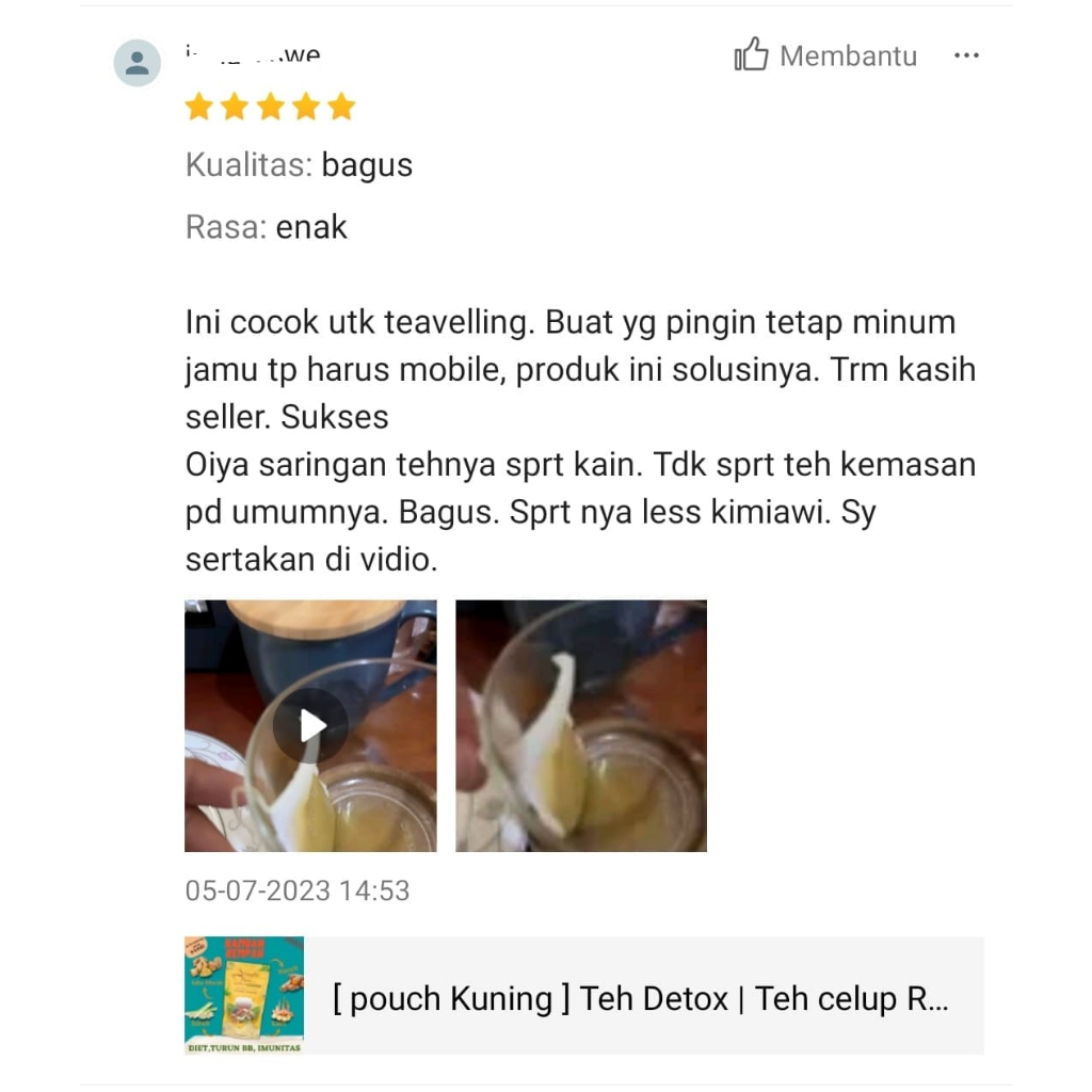 

AKEH [ pouch Kuning ] Teh Detox Teh celup Rempah JSR Imunitas Ramuan Rempah Serangkai Rasa