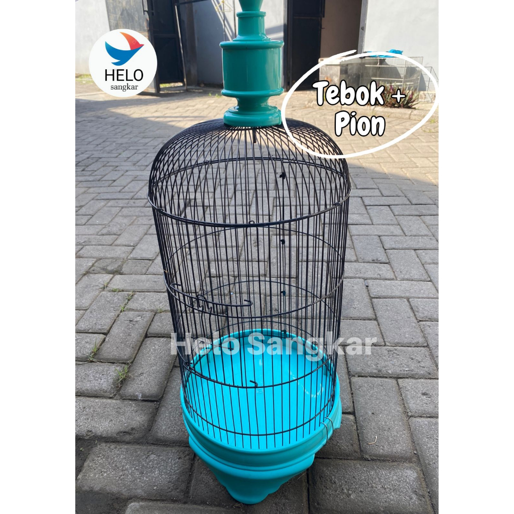 Tebok PVC Warna Untuk Alas Wadah Sangkar Kandang Kurungan Tempat Burung Pleci Diameter 29 cm + Pion 