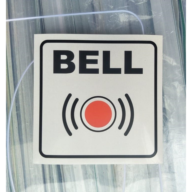 

sign stiker bell / sticker tanda bel / stiker penunjuk bell