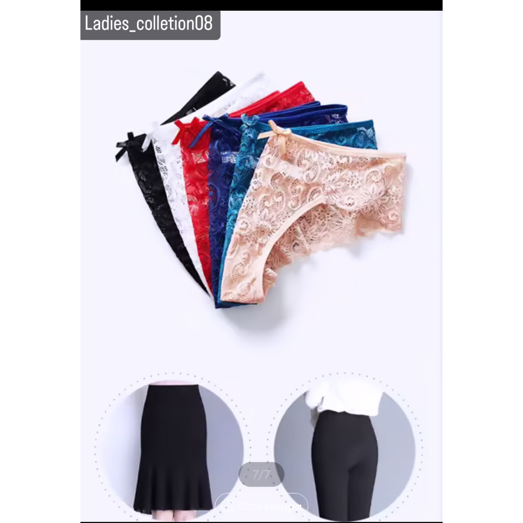 1 LUSIN Celana Dalam Wanita SEKXY Ukuran Jumbo Open Crotch Celana Dalam Brief Lingerie Transparan