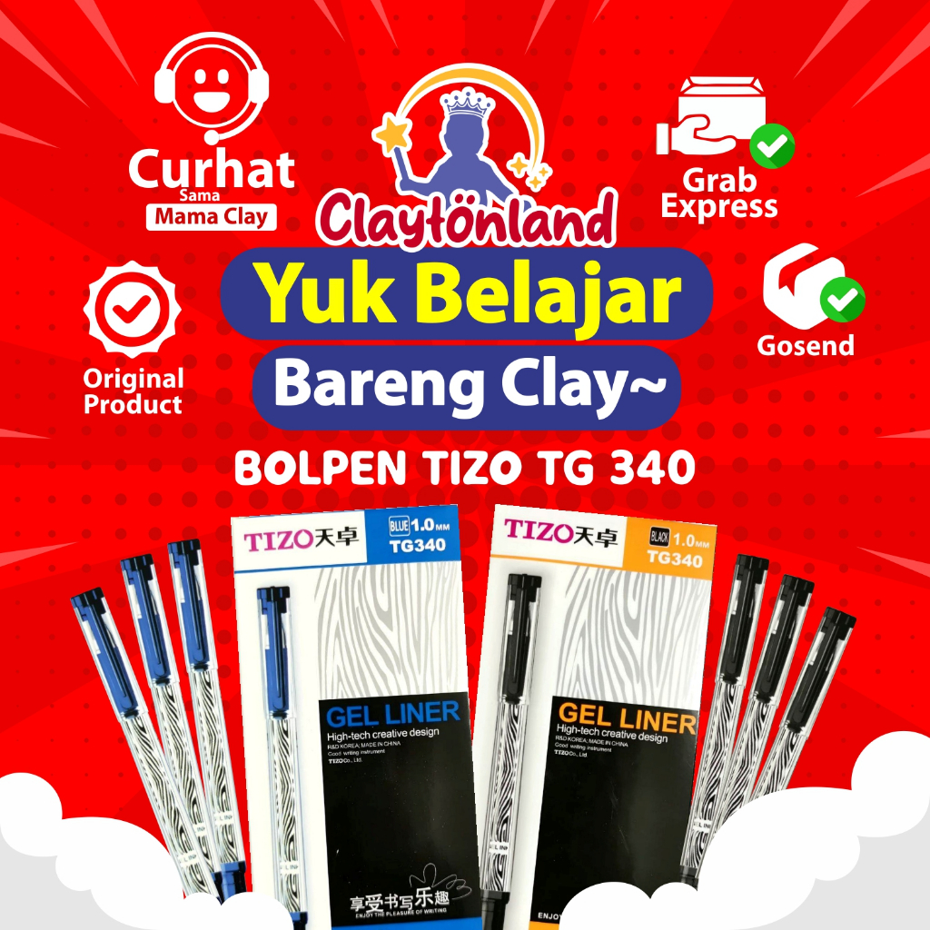 

Bolpen / Gel Liner / Pen Tizo TG 340 / Bolpen Tanda Tangan (Pcs)