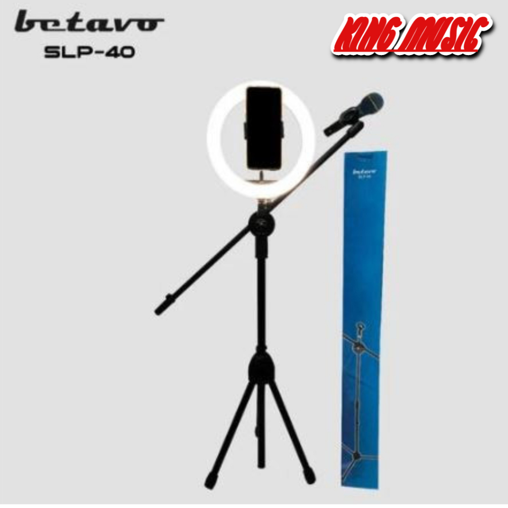Stand Ring Light Betavo SLP 10 + 2 HOLDER HP / STAND RING LAMPU + HP