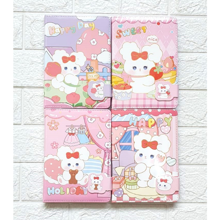 

Notebook Diary BEAR 32K Cover Kulit + Kancing