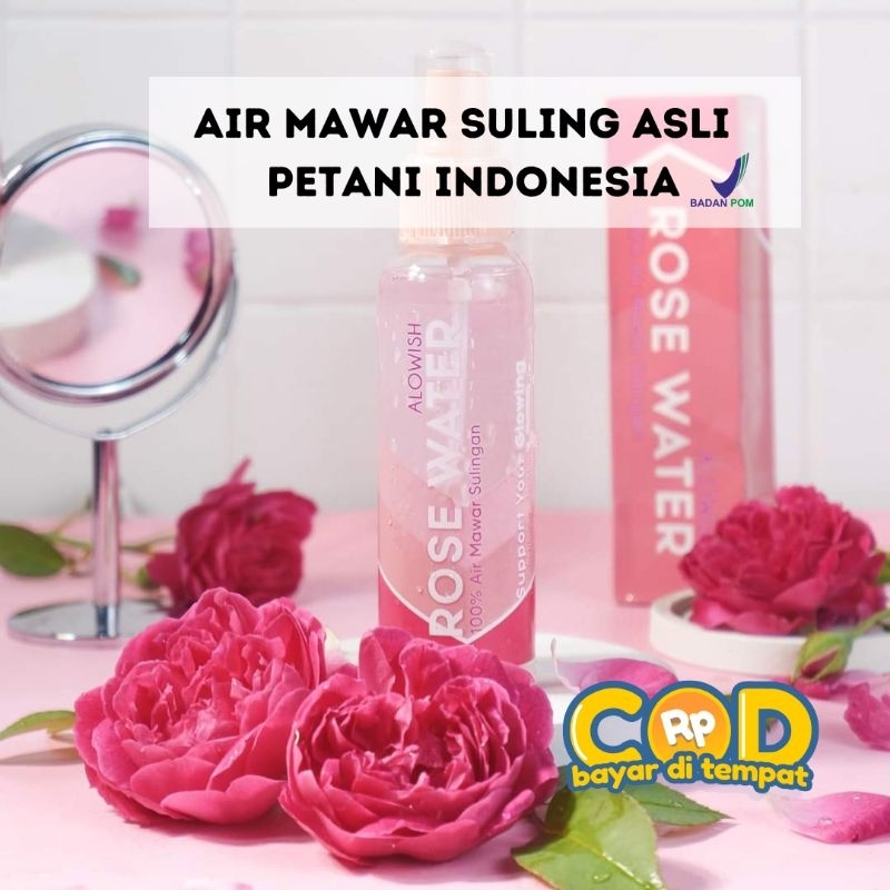 ALOWISH ROSE WATER | Air Mawar Suling Alowish | Air Mawar Suling | Air mawar glowing | Air mawar spr