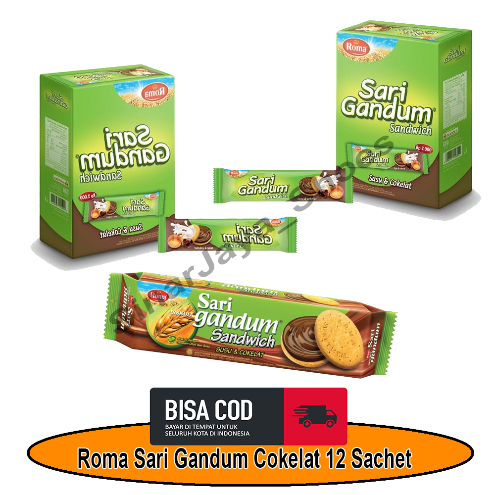 

Roma Sari Gandum Cokelat 12 Sachet 39 gr