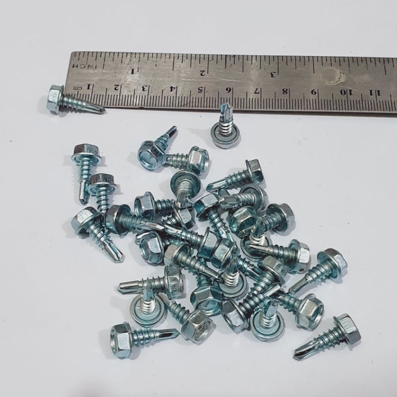 (50pcs) Baut baja ringan 10x16 mm/atap/skrup/taso/roofing/drilling