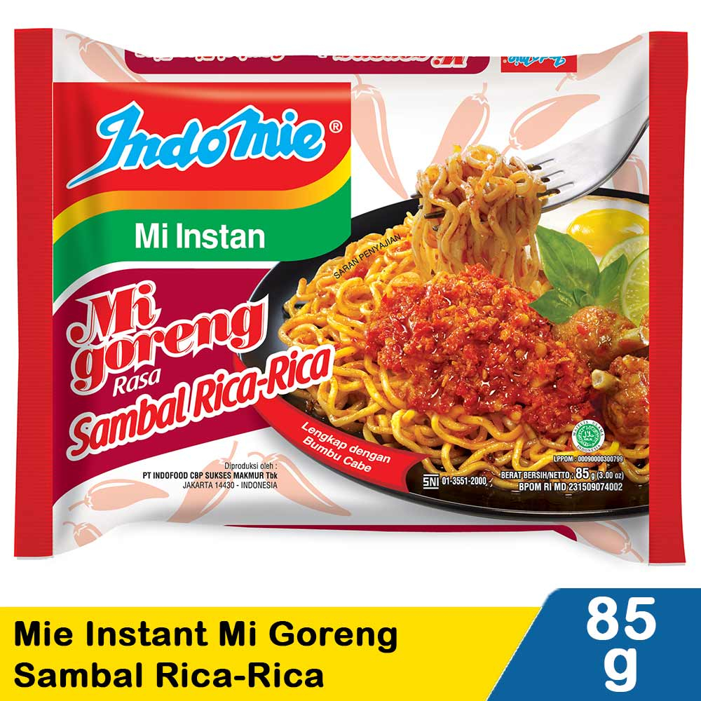 

INDOMIE MIE GORENG RICA-RICA 85G/CTN ISI 40 PCS