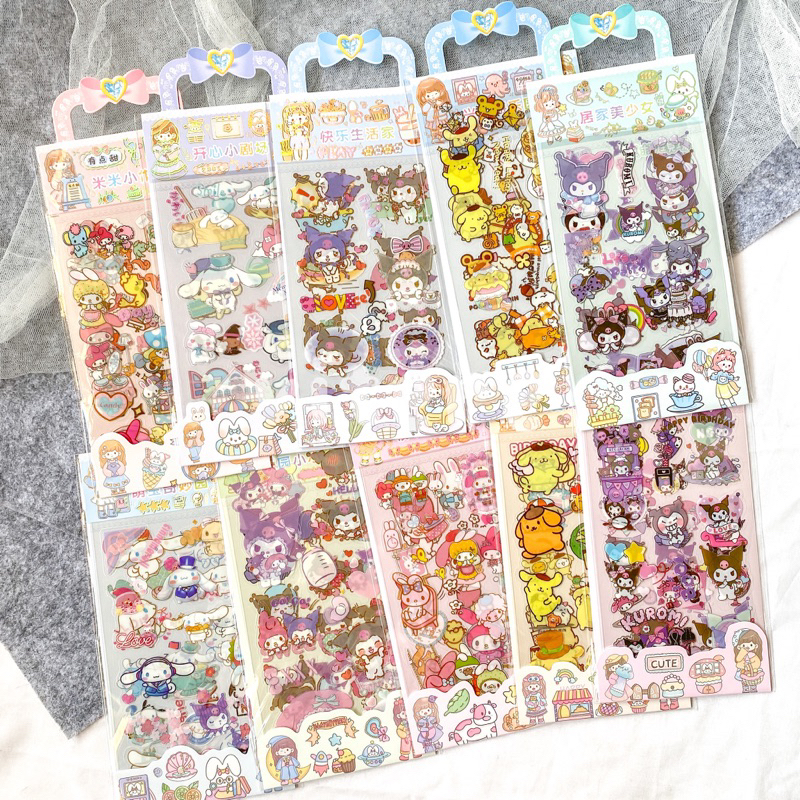 

STICKER SANRIO (3 lembar) | STICKER KUROMI | STICKER MY MELODY | STICKER CINNAMAROLL | STICKER PURIN | STICKER DECO PHOTO CARD PLASTIK TAHAN AIR | STICKER JOURNALING | STICKER LUCU | STICKER SCRABOOK DECO