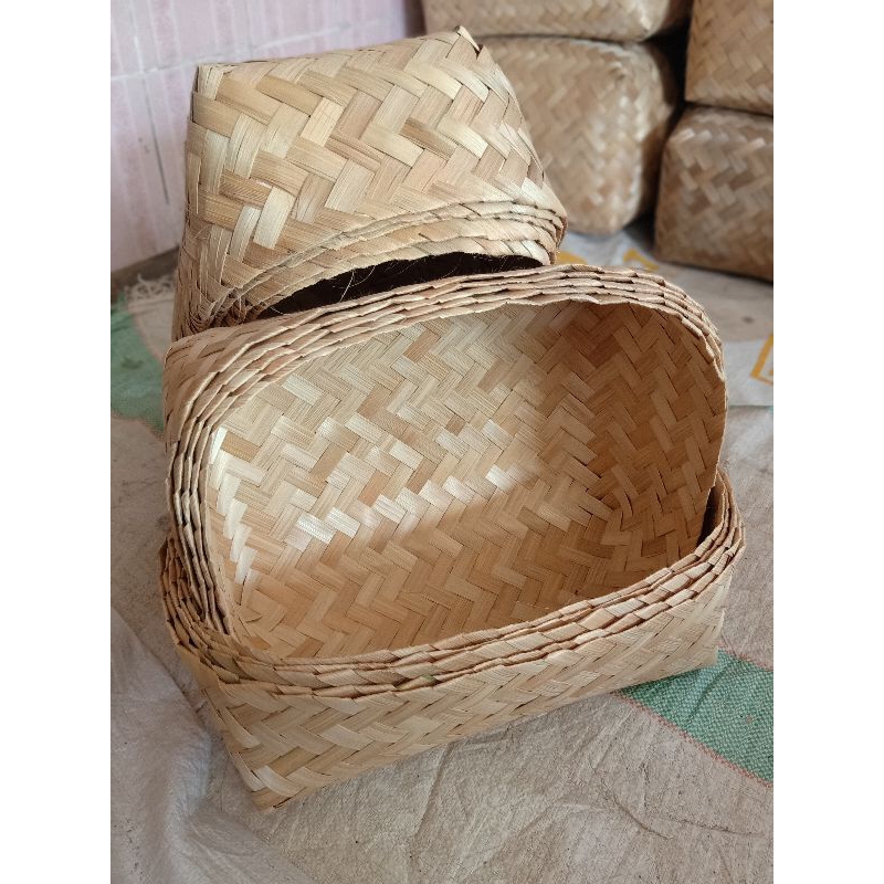 Sepasang Besek Bambu 40X25 Besek Bambu 25X40 Besek PSHT Besek Walet Bakul Bambu