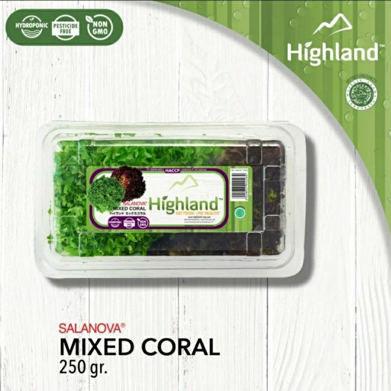 

Salanova Coral Mix Highland 250 gr ( Salada Merah & Hijau )