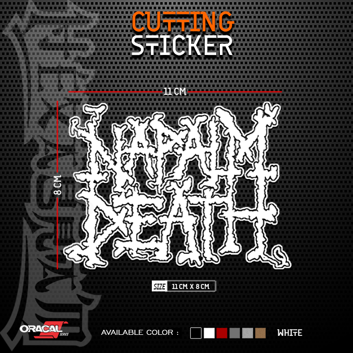 Cutting Sticker NAPALM DEATH Band | Stiker Cutting Band NAPALM DEATH