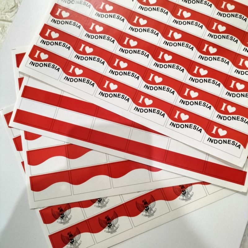 

STIKER MERAH PUTIH 1 LEMBAR (36 PCS)