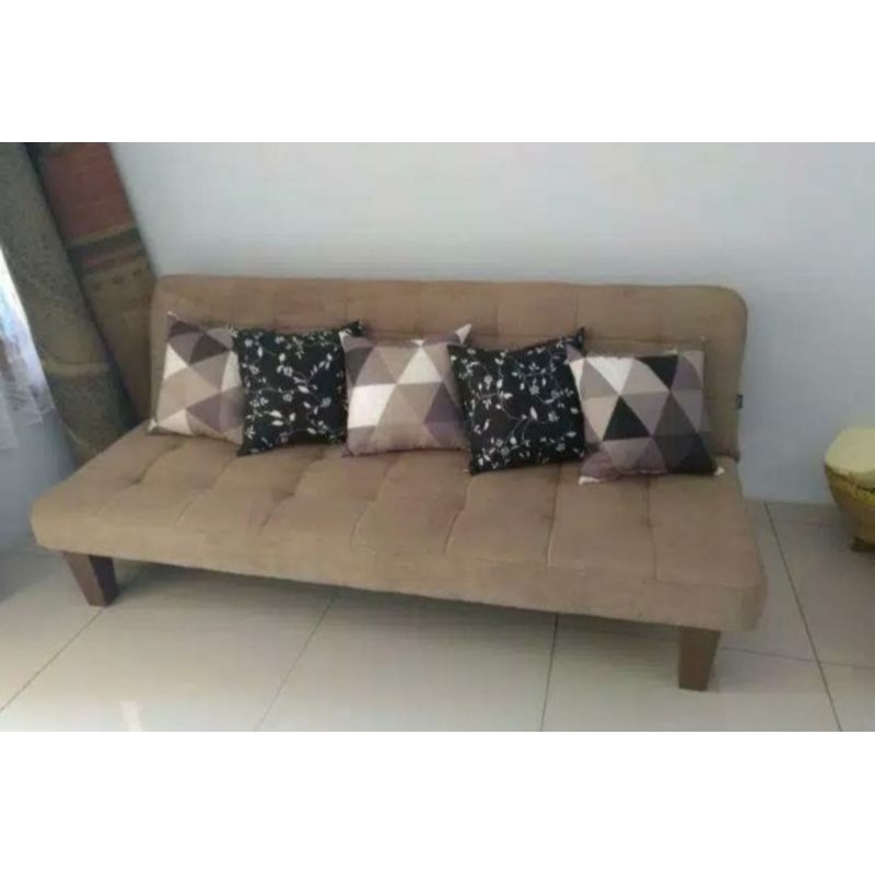 Selma Gwinston Sofa Tidur Fabric - Cokelat Furniture Informa sofabed sofa bed sofa tamu sofa santai 