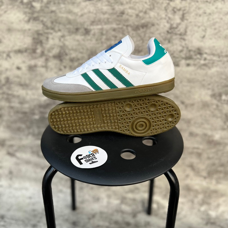 Sepatu Adidas Samba OG White Green / Adidas Samba Original