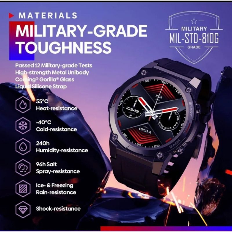 smartwatch/ jam tangan pintar layar sentuh amoled zeblaze vibe 7 pro