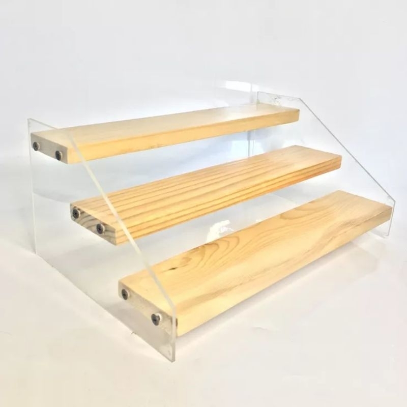 rak akrilik skincare susun 3/ tempat display wadah organizer mainan serbaguna