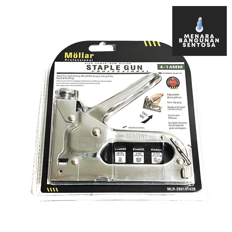 

Staple Gun Mollar 3 in 1 - Staples Stapler Tembak Heavy Duty
