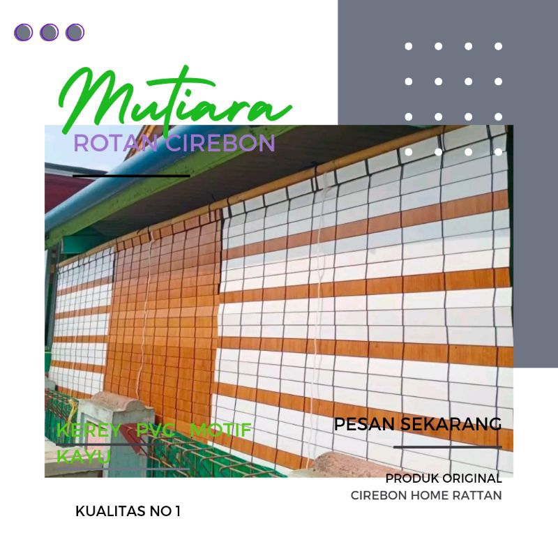 Tirai Kerey PVC Outdoor 2x2 Meter Pelindung Hujan dan Panas