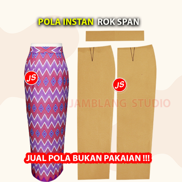 Pola Instan Rok Span Sederhana