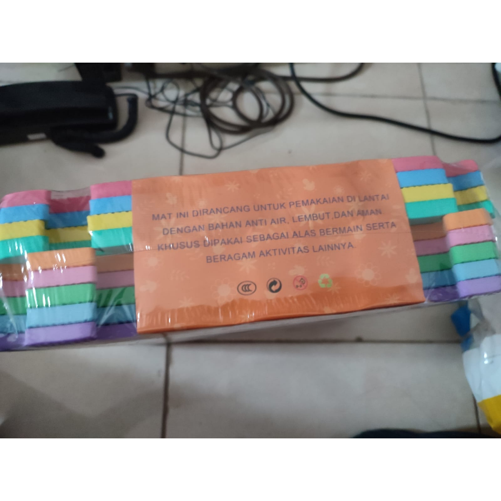 evamat / playmat / matras main / karpet puzzel warna warni 30 x 30