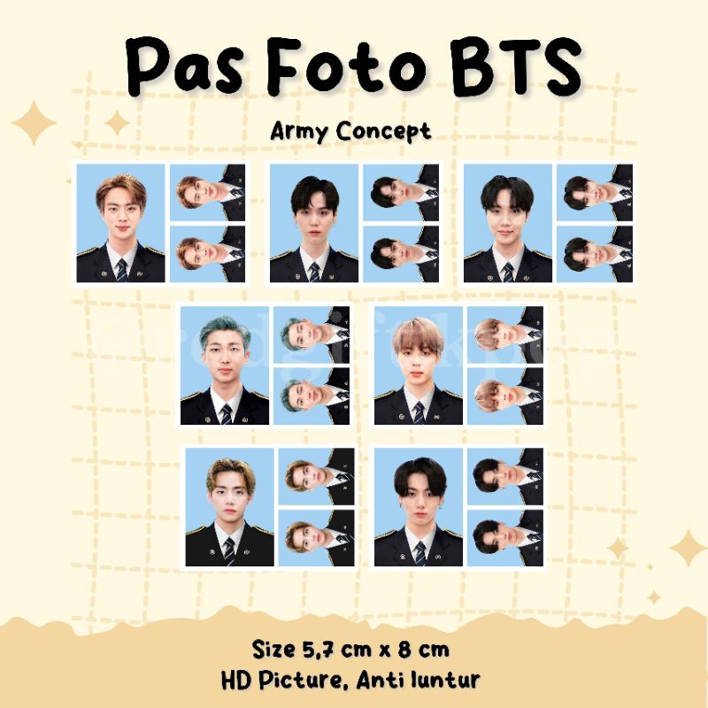 Pas Foto BTS / Id Photo Kpop HD Ready BTS