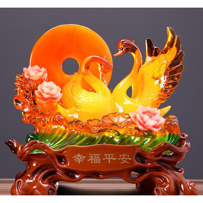 PAJANGAN Angsa Pajangan Angsa Kristal Pajangan Mewah Pajangan Fengshui Pajangan Elegan Mewah