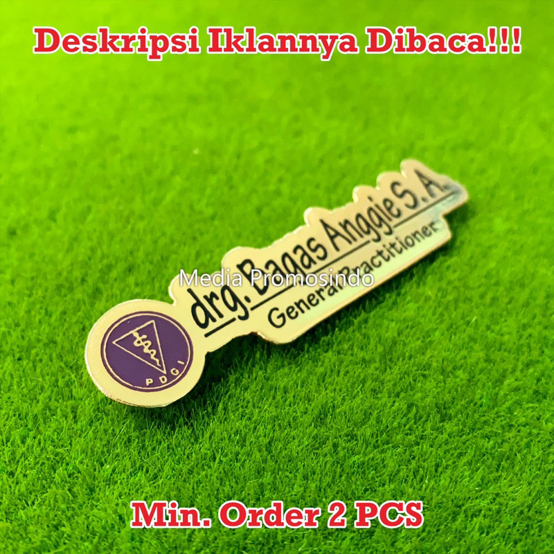 

Nama Dada / Name tag Contur Sepuh Pengait Magnet