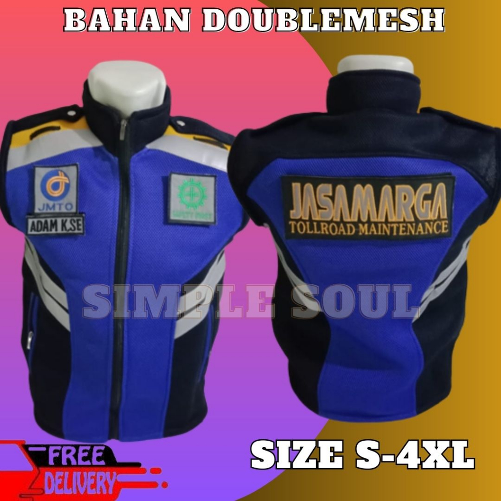 Rompi Jasamarga |Rompi Jasamarga Terbaru |Rompi Safety Proyek|DOUBLEMESH |Rompi Security Terbaru VES