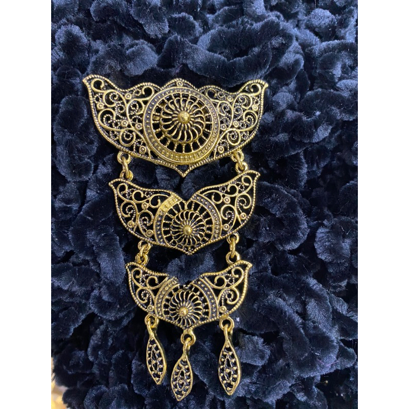 bros kebaya/bros kebaya kutu baru berwana perak bakar