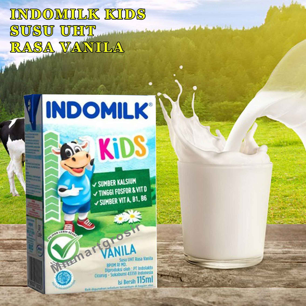 

Indomilk Kids / Minuman Susu UHT / Susu Rasa Vanilla / 115ml