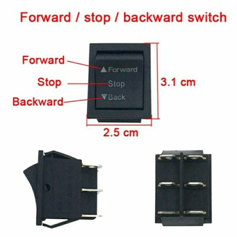 ORI Saklar Switch Maju Mundur 6 Volt, 12 Volt & 24 Volt Mobil Mainan Mobil Aki, Jeep Aki Dan Motor A